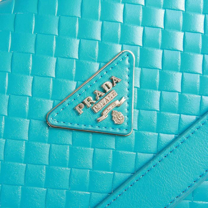 2014 Prada  sheepskin leather shoulder bag T3838 blue